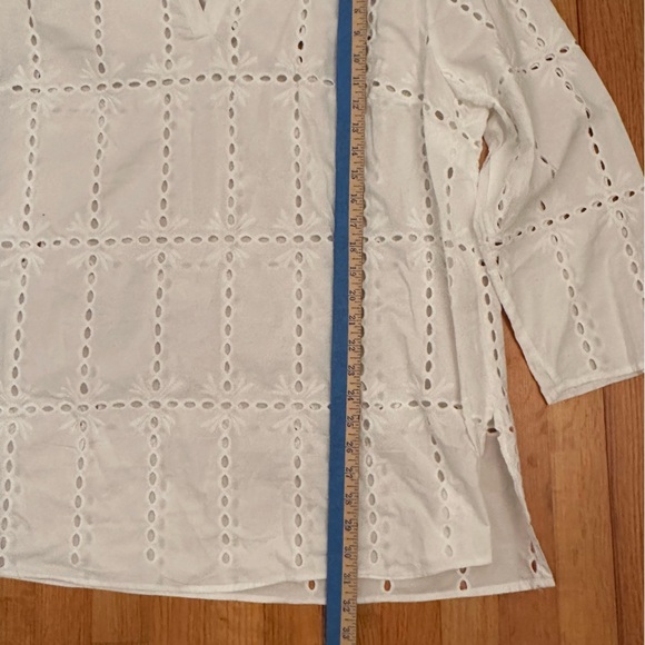 ADIVA Eyelet White SHIRT SIZE 3X (z) - Picture 9 of 16
